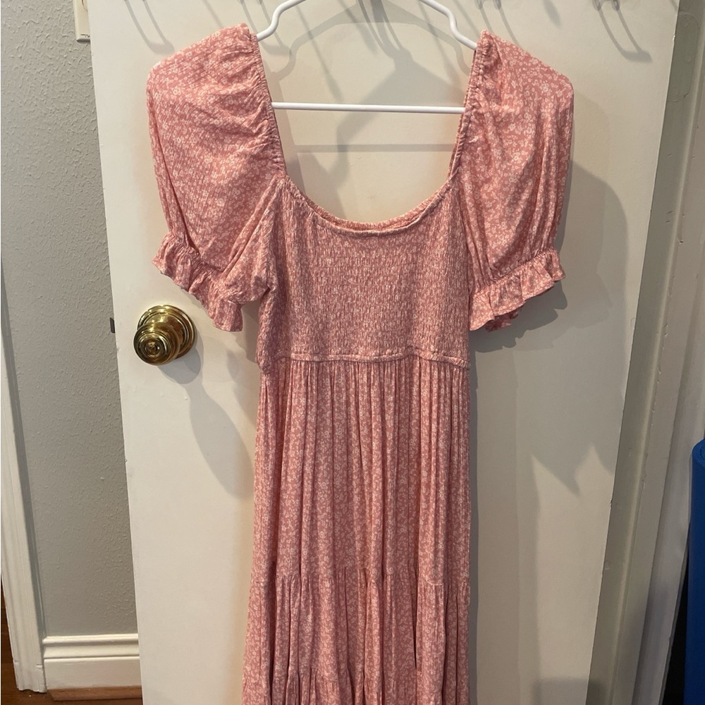 Altar'd State Pink Textured Dress